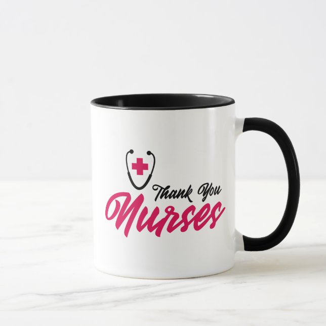 Thank You Nurses | Pink Mug (Right)