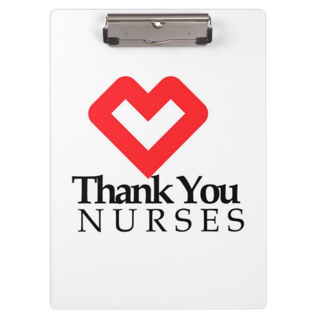 Thank You Nurses | Red Heart Clipboard (Front)