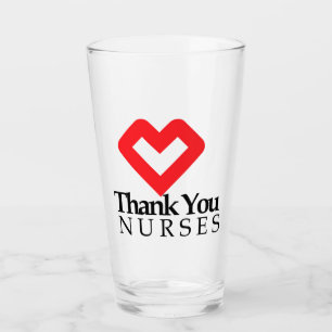 Thank You Nurses   Red Heart Glass
