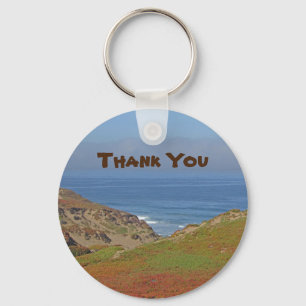 Thank You Ocean Landscape Photo Beach Appreciation Keychain