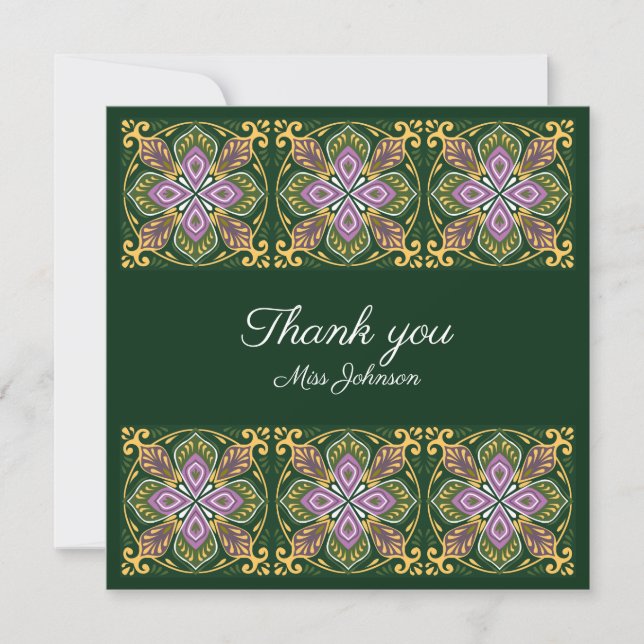 Thank you Olive and lavender Azulejos  (Front)