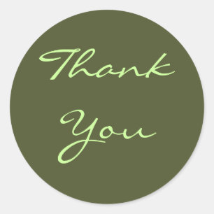 Thank You Olive Sticker