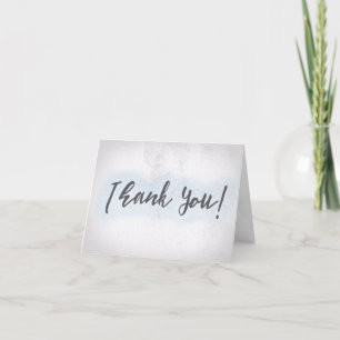 Thank You on blue textured background Card