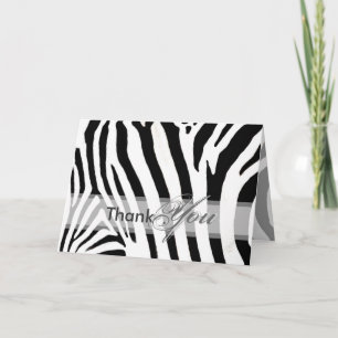 Thank You on the wild side, zebra - Customizable