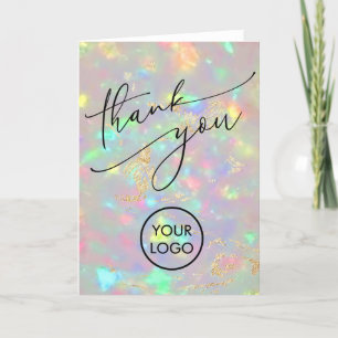 thank you opal background card