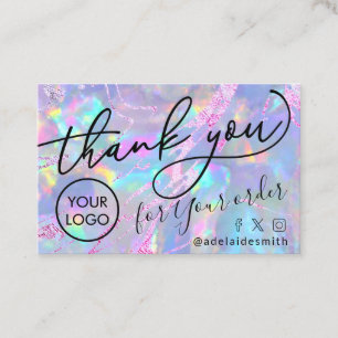 thank you opal texture business card