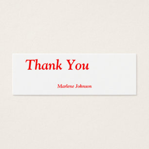 Thank You Option Name Personal Thin Gift Tag