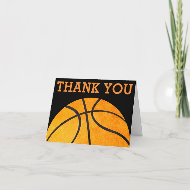 Thank You Orange Basketball Sports Kids Orange (Front)