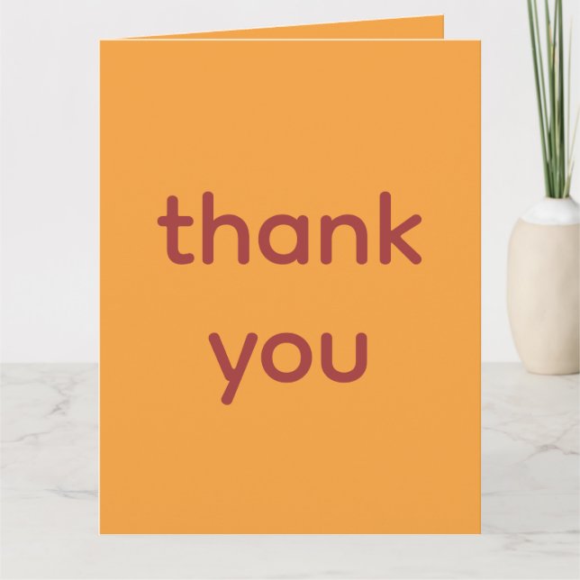 Thank you orange card (Front)