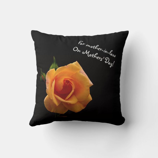 Thank-you Orange Rose Mother-in-Law Pillow (Back)