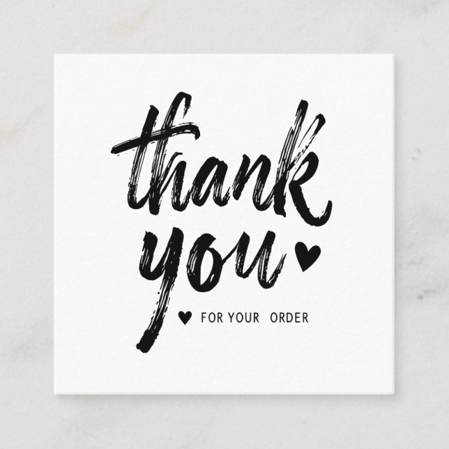 Thank You Order Insert Card (Front)