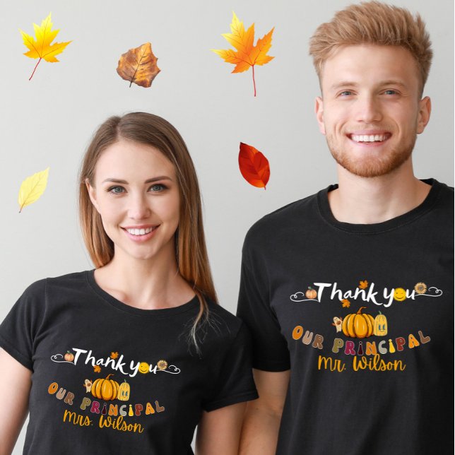 Thank You Our Principal (add Name) Thanksgiving  T-Shirt (Creator Uploaded)