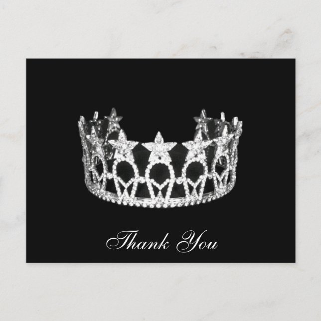 Thank You Pageant Crown Postcard (Front)