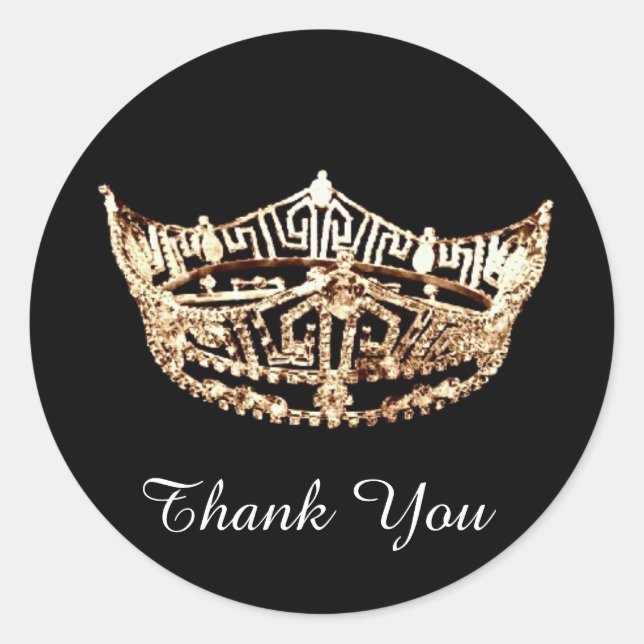Thank You Pageant Crown Sticker (Front)