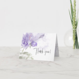 Thank You   Painterly Purple Floral
