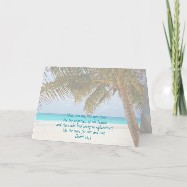 Thank You Palm Tree Pastor Appreciation Card (Front)