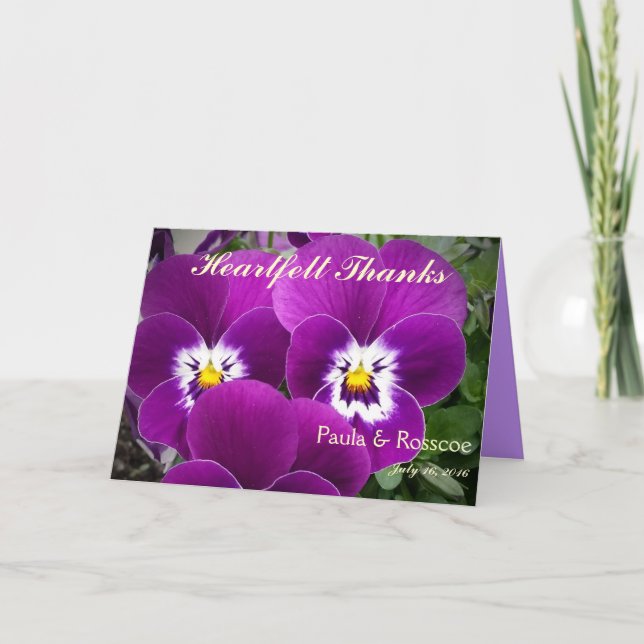 Thank You Pansy Card (Front)