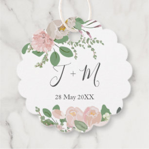 Thank You pastel floral custom Favour Tags