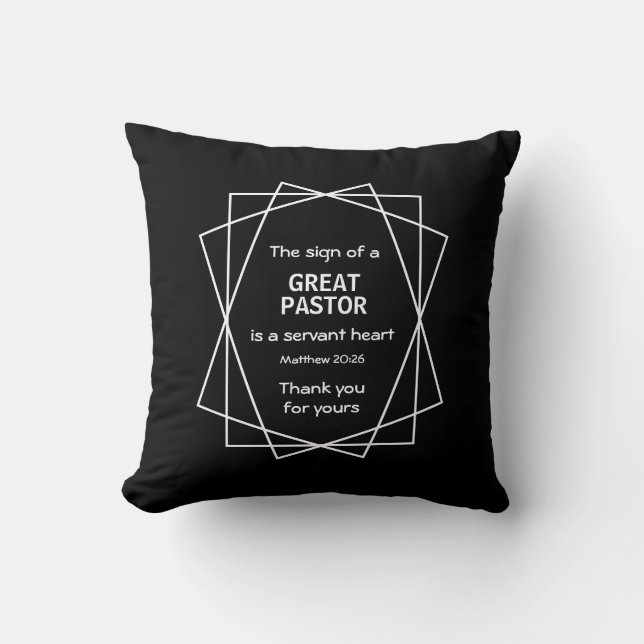Thank You Pastor  Throw Pillow (Front)