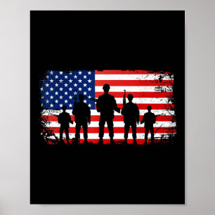 Thank You Patriotic Veteran Memorial Day 4th Of Ju Poster