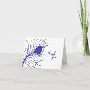 Thank You Peacock Feather Purple