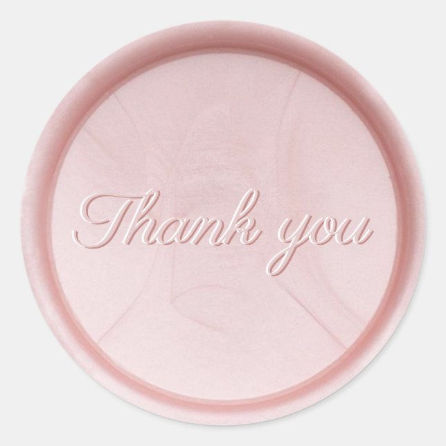 Thank you Pearl Pink Wax Seal Sticker (Front)