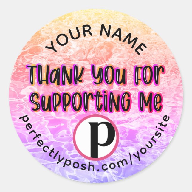 Thank You Perfectly Posh label (Front)
