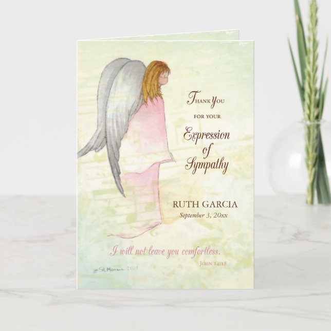 Thank You Personalized Expression of Sympathy, An Card (Front)