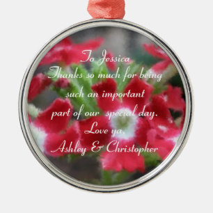 Thank You: Personalized Floral Ornament