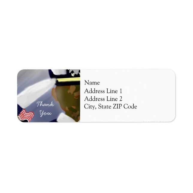 Thank You Personalized Patriotic Veteran Art (Front)
