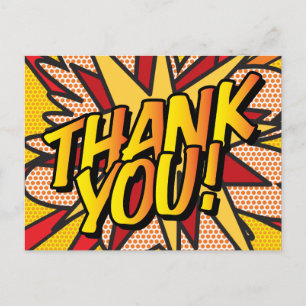 THANK YOU Personalized Speech Bubble Modern Fun Announcement Postcard