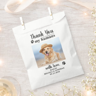 Thank You Pet Photo Dog Treat Wedding Doggie Favour Bag