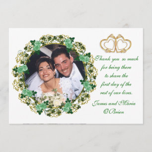 Thank you photo card Irish rose