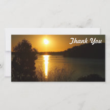Thank You photo card - Lake Monduran sunset