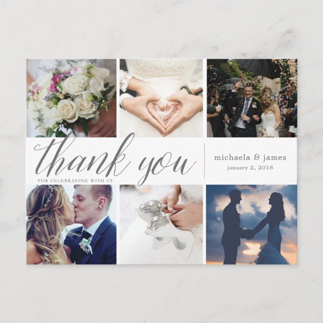 Thank You Photo Collage Card (Front)