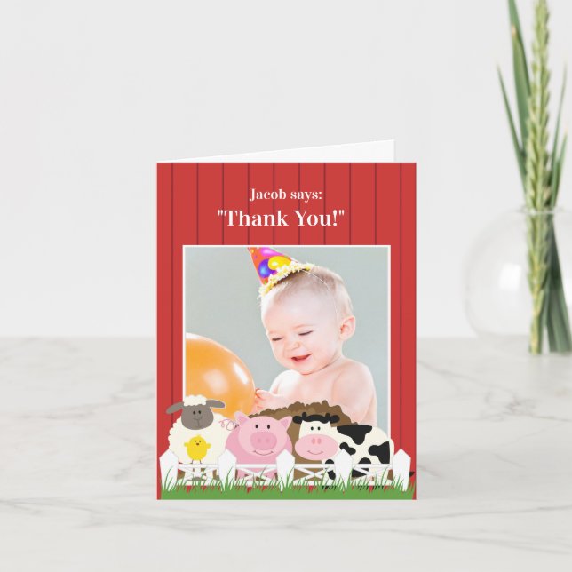 Thank You Photo Farm Card (Front)