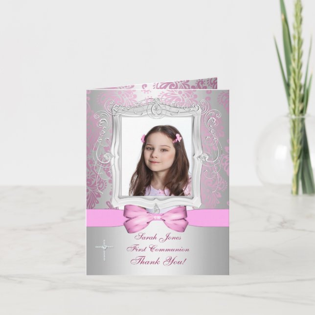 Thank You photo girl Communion (Front)