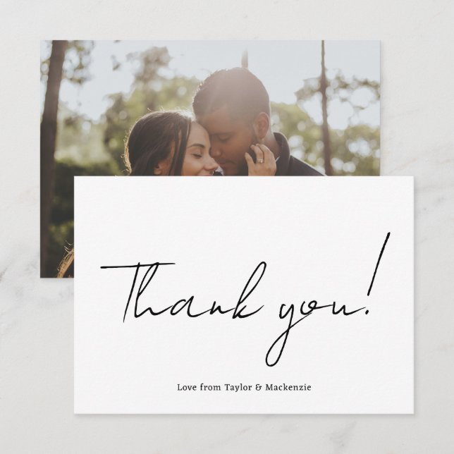Thank You Photo Personalized Card (Front/Back)