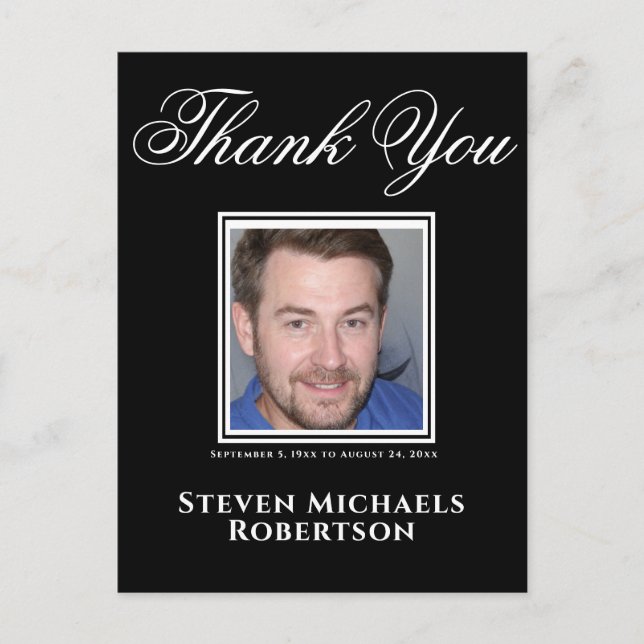 Thank You Photo Postcard (Front)