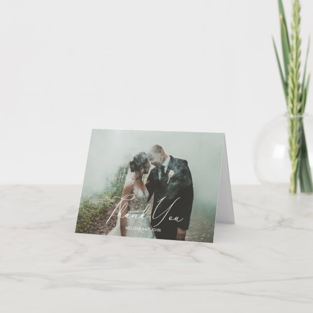 Thank You Photo Wedding Card (Front)