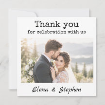 Thank you Photo Wedding card