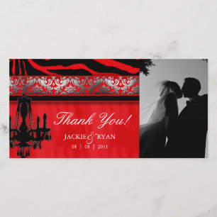 Thank You Photocard Chandelier Silver Red Card