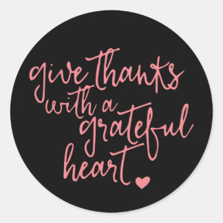 Thank You Pink And Black Motivational Attitude Classic Round Sticker