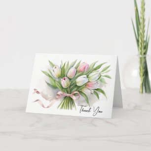 Thank You Pink And White Tulip Bouquet