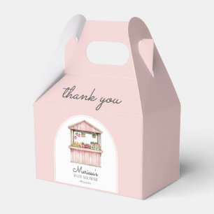 Thank You Pink Farmers Market Baby Shower Favor Box