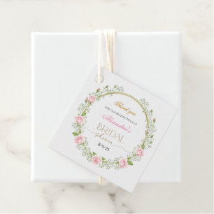 Thank you Pink Roses & Baby’s Breathe Favour Tags