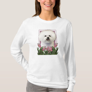 Thank You - Pink Tulips - Bichon Frise T-Shirt