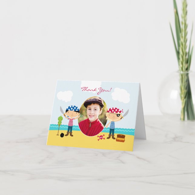 Thank You Pirate Photo Folded Card (Front)