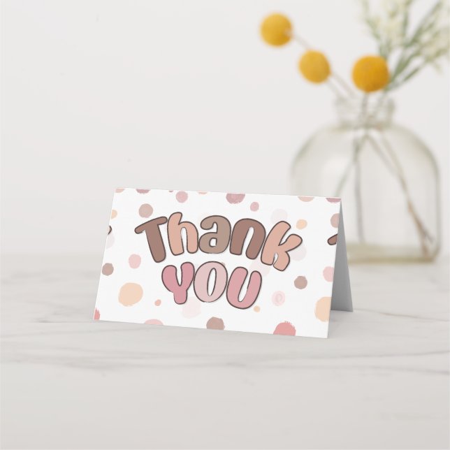 Thank you  place card (Front)