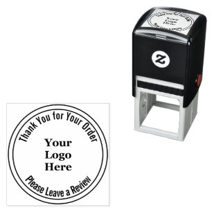 Thank You Please Leave a Review Business Logo Self-inking Stamp